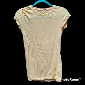 EUC SO Scoopneck Short Sleeve Tee Sz S Yellow